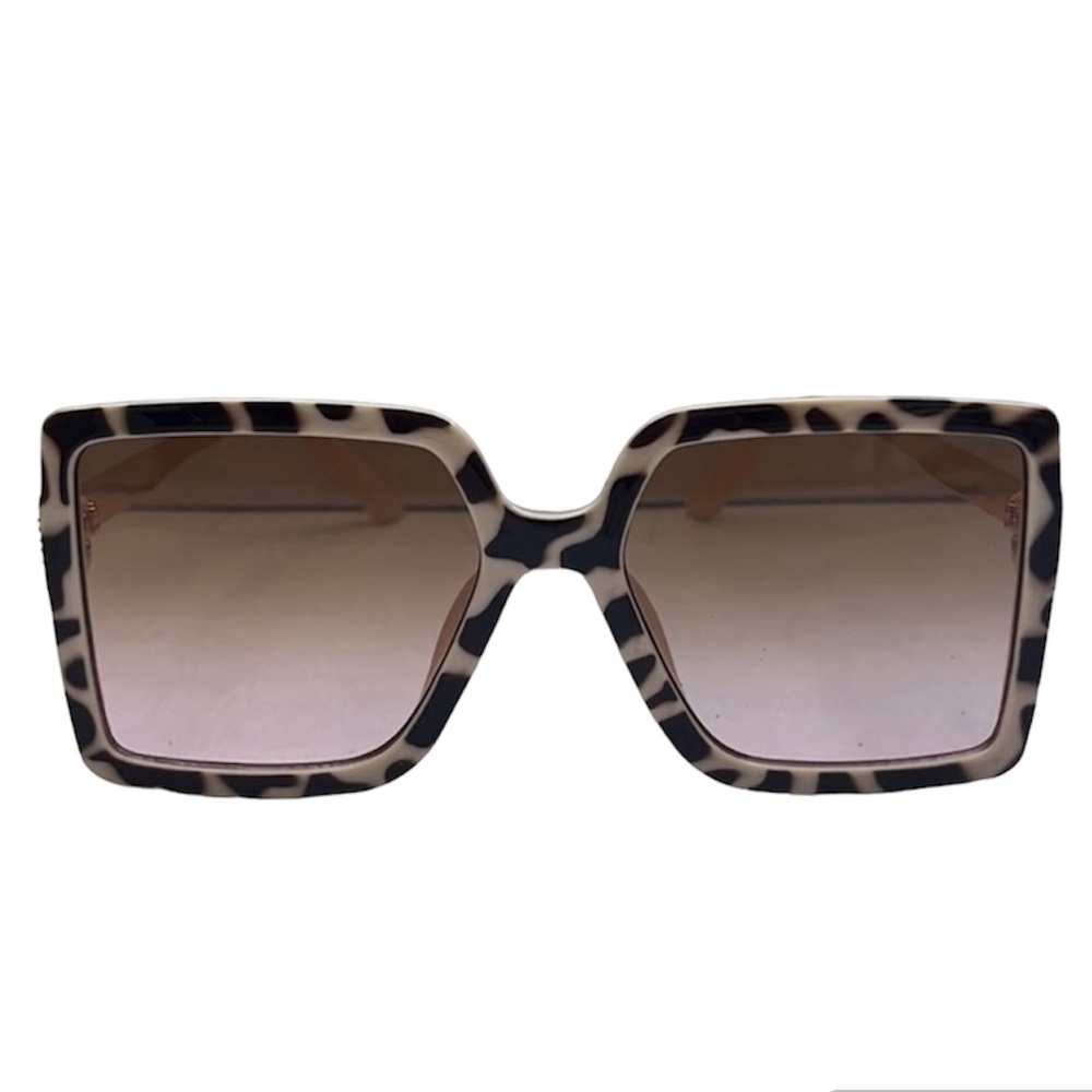 Square Sunglasses Blush/Leopard